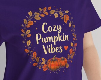 Cozy Pumpkin Vibes T-Shirt: Fall, Halloween, Thanksgiving