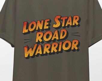 Lone Star Road Warrior T-shirt, Texas Lone Star Tee, Biker Shirt, Motorcycle Tee, Southwest Gift, Unisex Graphic Tee