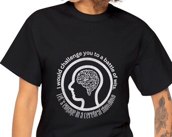 Quote Tee Shirt, William Shakespeare Gift, Battle of Wits Top, Book Lover T-shirt, Funny Gift