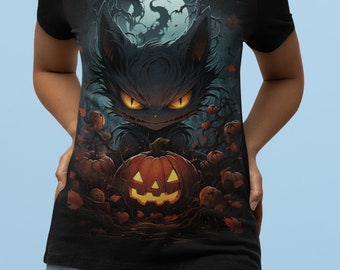Halloween Jack-o-Lantern Tee, Unisex Softstyle, Gildan 64000, 100% Cotton, Eurofit