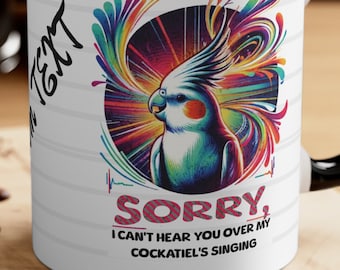 Cockatiels Mug for Bird Lovers, Wildlife Enthusiasts, Tea and Coffee Drinkers, Gift for Cockatiel Lovers, Funny Bird Mug