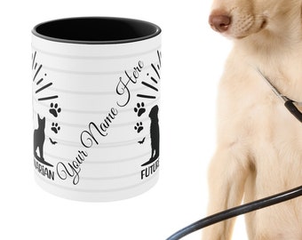 Custom Veterinary Student Mug, Personalized Future Veterinarian Gift, Coffee Cup for Animal Care Professionals