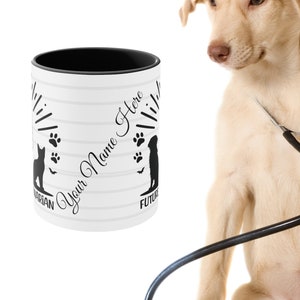 Custom Veterinary Student Mug, Personalized Future Veterinarian Gift, Coffee Cup for Animal Care Professionals