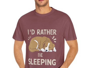 I'd rather be Sleeping  T-shirt, Funny Graphic Tee, Lazy Day Shirt, Cozy Sleepwear