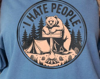 Unisex T-shirt, Funny I Hate People Shirt