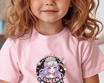 Personalized Queen of my galaxy shirt for girls