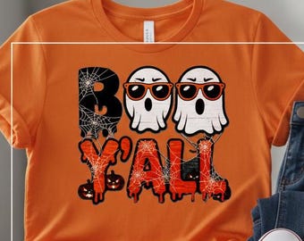 Halloween BOO Y'ALL Shirt, Ghost Costume Tee