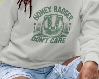 Retro Vintage Honey Badger Don't Care Sweatshirt