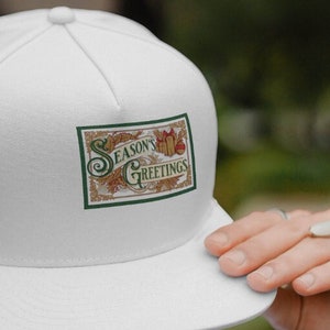 Cappello da papà di auguri di stagione, berretto da baseball con toppa in pelle, copricapo festivo, idea regalo per le vacanze, accessorio casual, regalo unico per papà