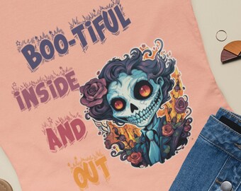 Boo-tiful Inside and Out Women's Tee, Airlume Combed Cotton, Light Fabric, True to Size
