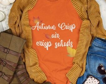 Cozy Autumn Tee, Crisp Salads Print, Unisex, Garment-Dyed Colors,Autumn Unisex Tee, Garment-Dyed Shirt, Crisp Salads Print
