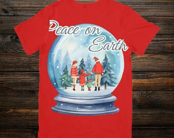 Peace on Earth Graphic Tee: Unisex Softstyle Cotton Shirt