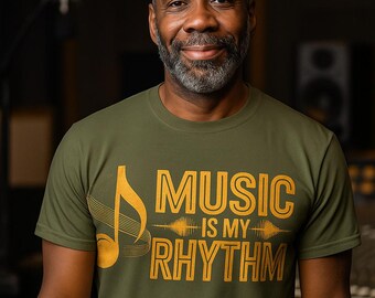 Music is My Rhythm Garment-Dyed Unisex T-shirt