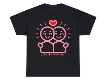 Love Conquers All: Unisex Graphic Tee for Inspirational Gifts