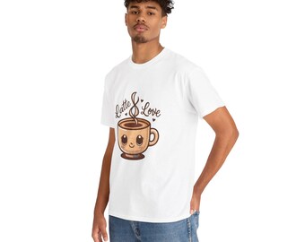 Latte Love Tee, Latte Love Tee, Coffee Lover Shirt, Caffeine Graphic Tee, Latte Art Shirt, Coffee Gift