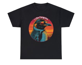 I Like Penguin T-shirt, Penguin Graphic Tee, Nature Lover Gift, Penguin Print Shirt, Unisex Tee, Penguin Gift, Cute Tee,Cute Animal Tee