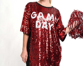 bonjour sequin shirt dress BON SOIR Sparkle Tee Dress Labels Loved