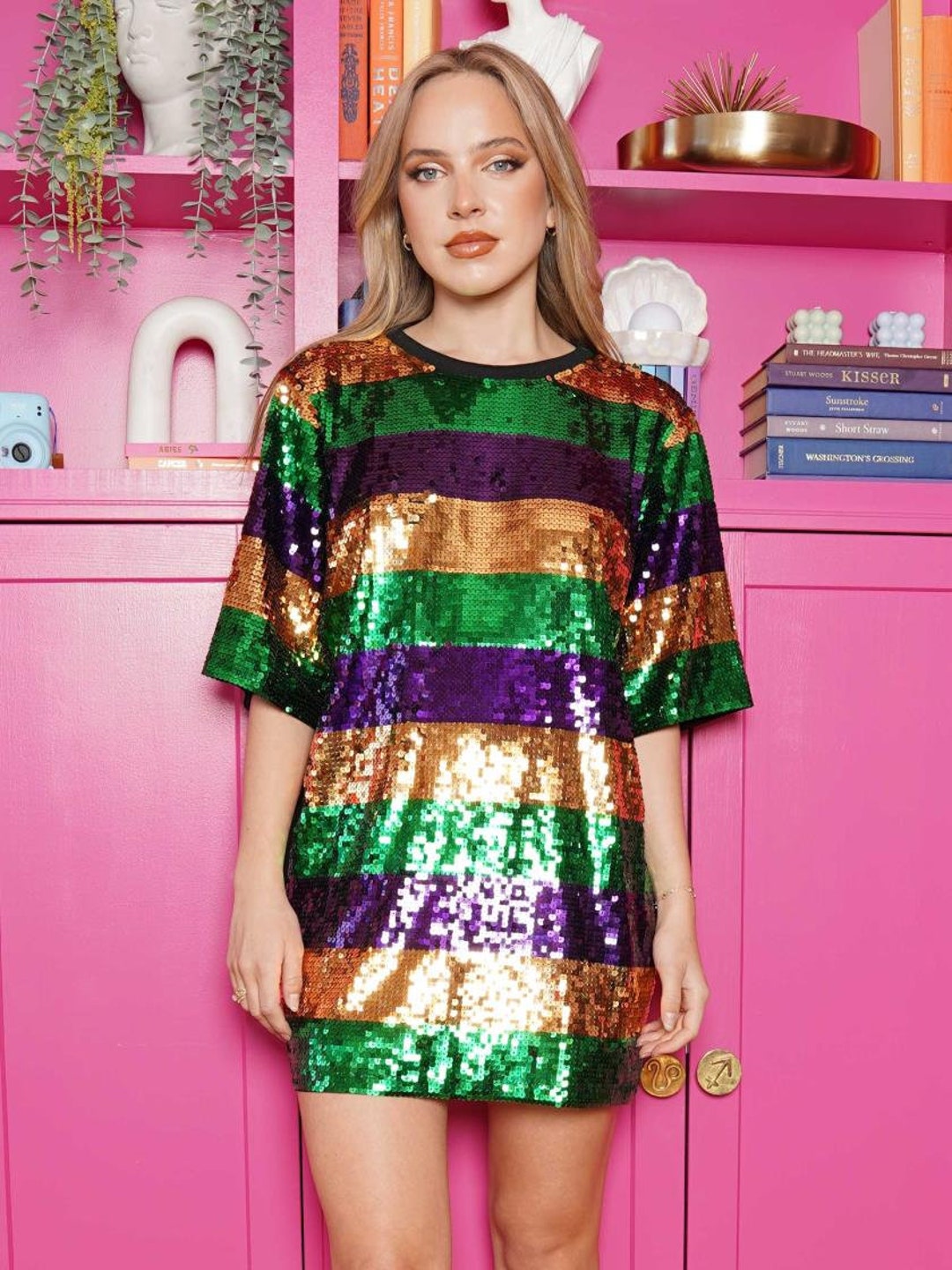 Mardi Gras Sequin Mini Dress/top - Etsy