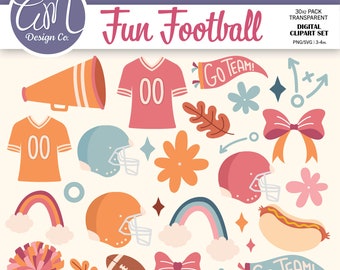 Paquete de imágenes prediseñadas de animadoras de fútbol americano, imágenes prediseñadas para invitaciones a fiestas de partidos, otoño, deportes, uso comercial, png svg