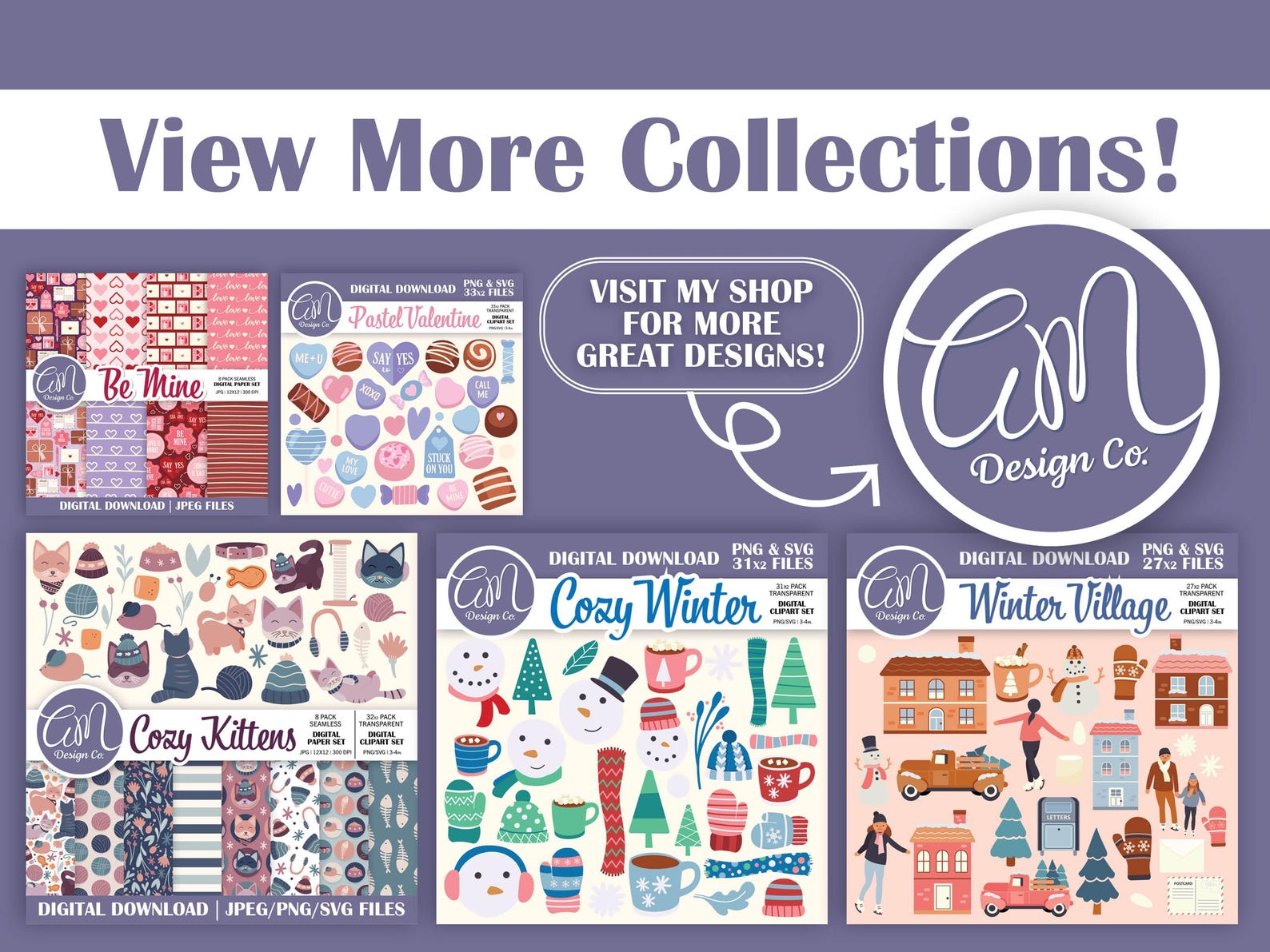 Winter Cat Clipart Bundle, Holiday Clipart for Digital Planner and Junk ...