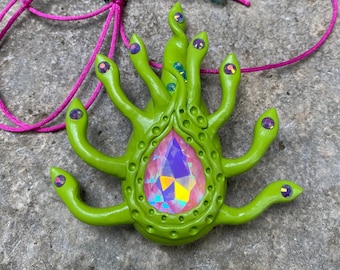 Magical Amulet ~ Green & Pink