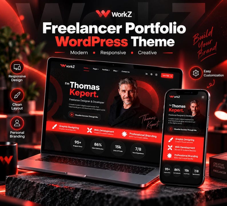 Freelancer Portfolio Wordpress Theme | Elementor Personal Website ...