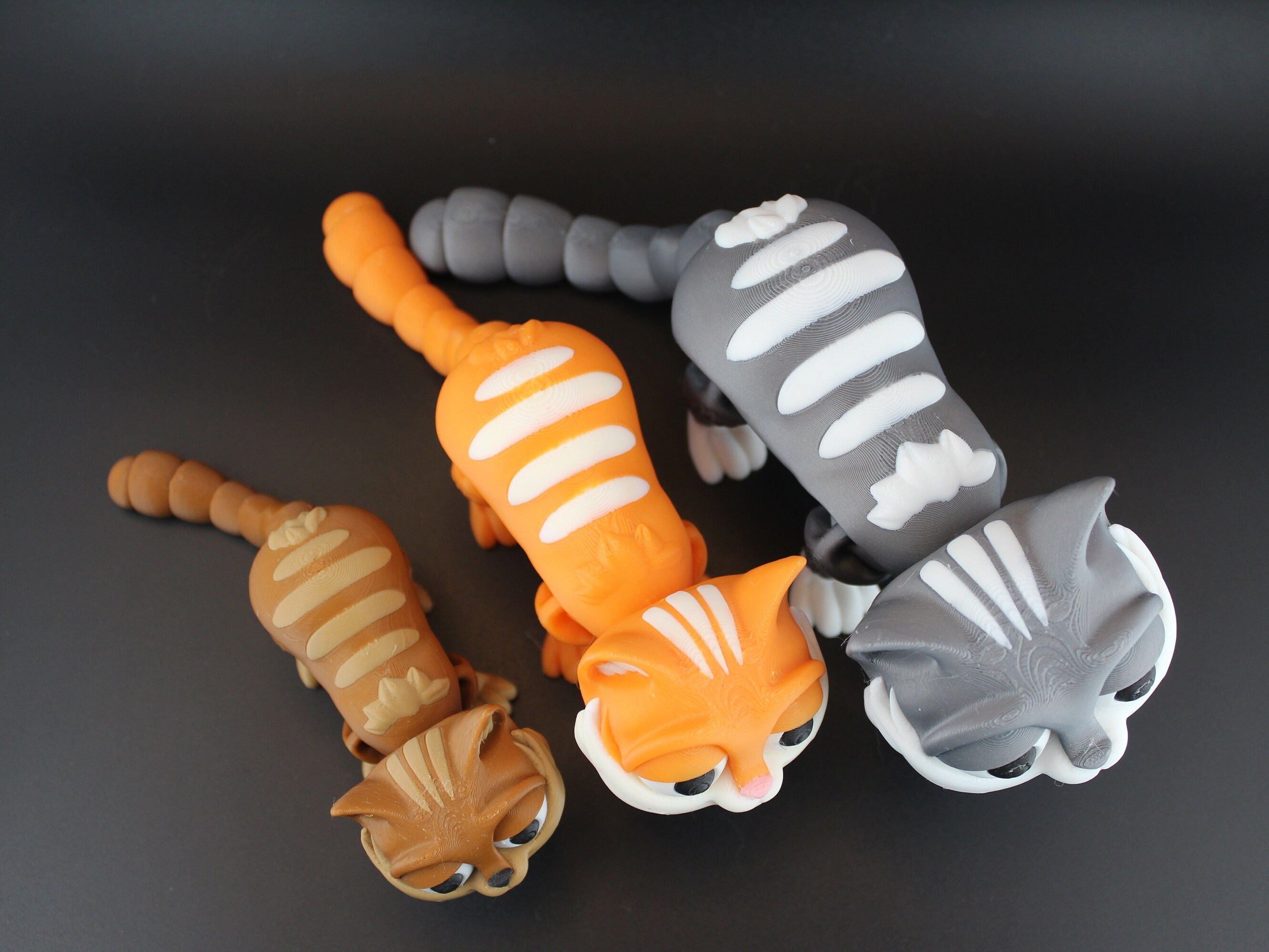 Articulated Animal Figures 8 Pcs Articulated 3D Cat Figures - Flexible ...