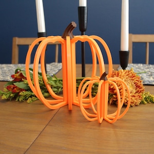 Charming Hollow Pumpkin Home Decoration - Fall Harvest Accent - Thanksgiving Table -  3D Printed