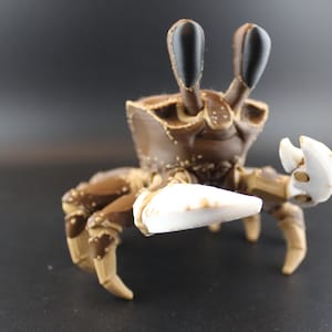 Crabe fantôme flexible et articulé, revendeur agréé Matmire, crustacé imprimé en 3D, jouet de bureau agité et anti-stress