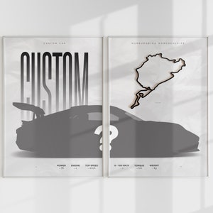 Pôster personalizado de Nürburgring | Download digital | Pôster de hipercarro | Impressão de supercarro | Impressão artística | Pôster | Decoração para casa | Decoração de parede