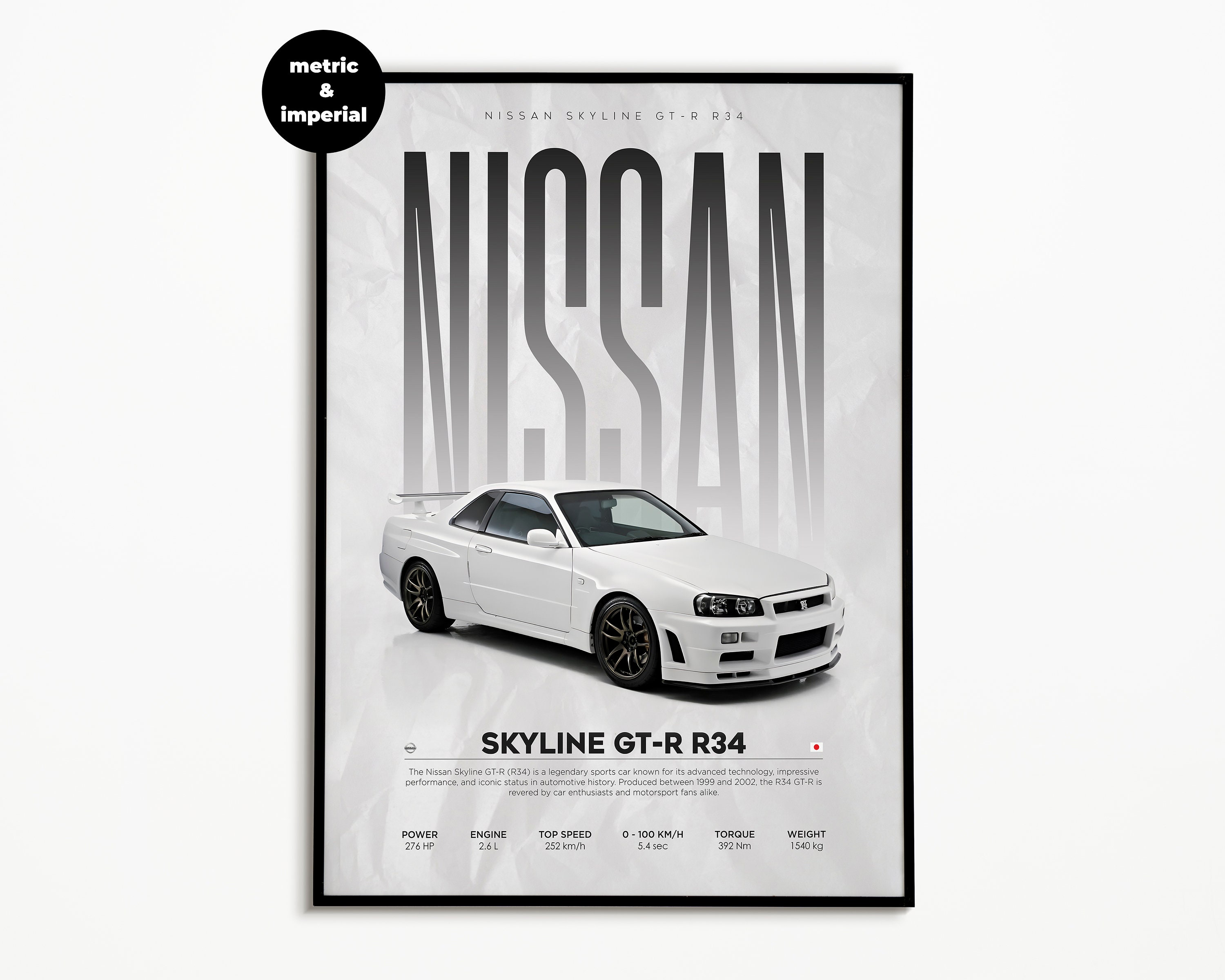 人気沸騰ブラドン Nissan skyline 日本 Etsy - poster コレクション