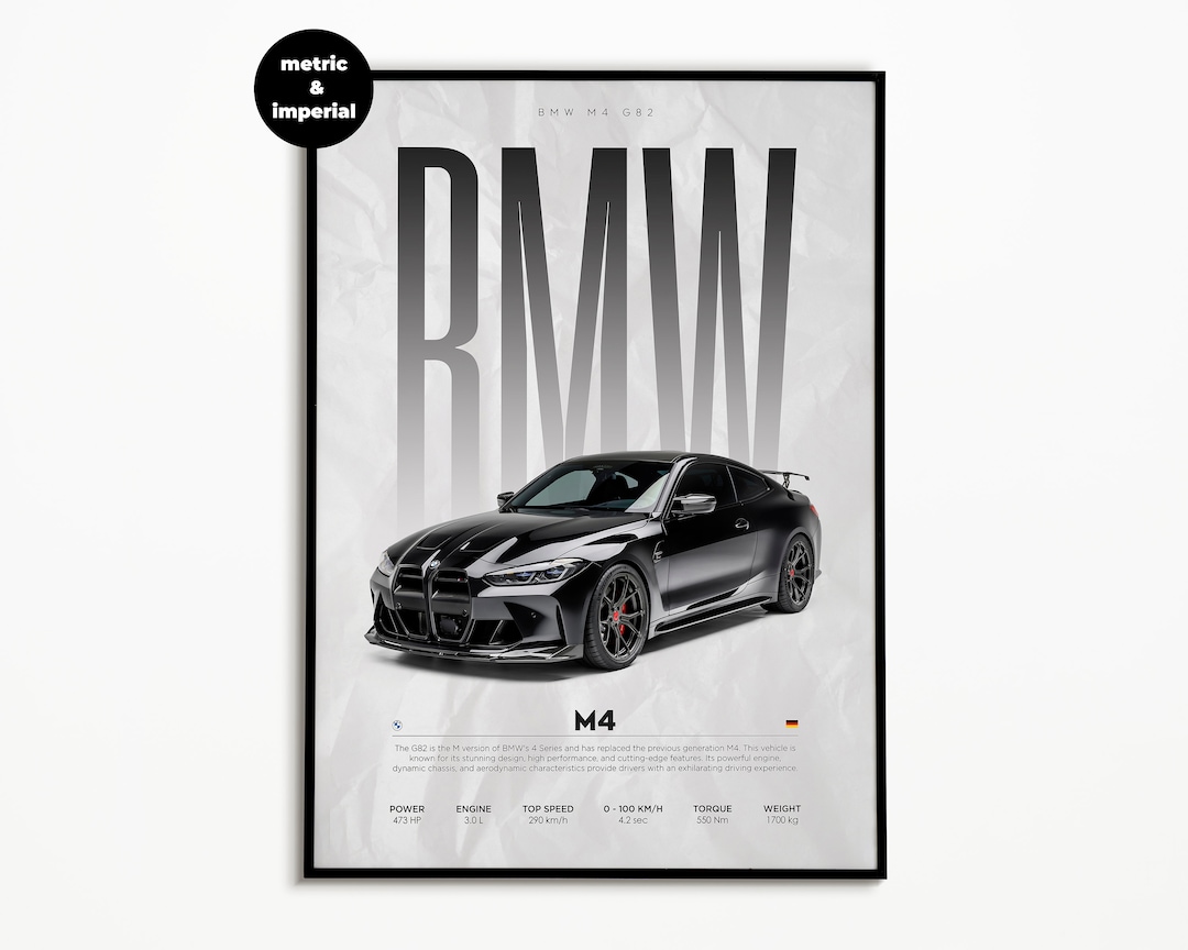 BMW M4 G82 Poster Digital Download Hyper Car Poster Super Car Print Art ...