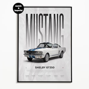 Shelby Mustang Poster | Shelby Poster | Digital Download | Hyper Car Poster | Super Car Print | Art Print | Poster | Home Decor | Wall Decor