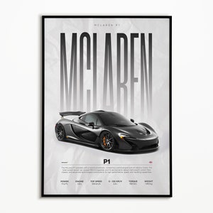 McLaren P1 Poster | Digitaler Download | Hyper Auto Poster | Super Auto Druck | Kunstdruck | Poster | Wohnkultur | Wanddekoration | Mklaren