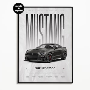 Ford mustang Poster | Shelby Poster | Digitaler Download | Hyper Auto Poster | Super Auto Druck | Kunstdruck | Poster | Wohnkultur | Wanddekoration
