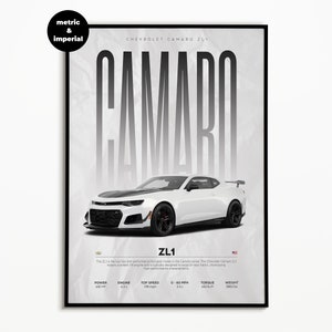 Camaro ZL1 Poster | Digital Download | Hyper Car Poster | Super Car Print | Art Print | Poster | Home Decor | Wall Decor