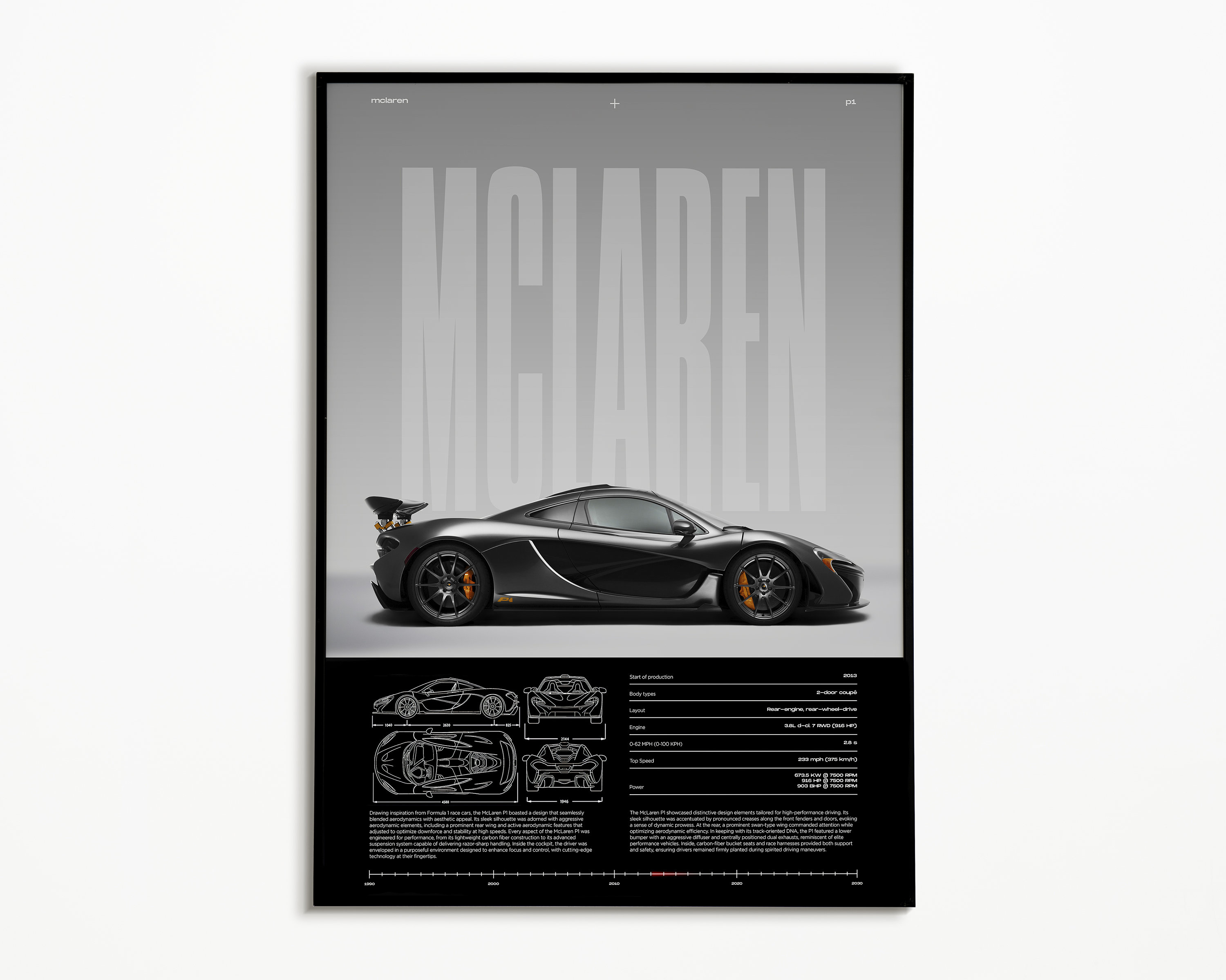 Mclaren P1 Poster Digital Download Hyper Car Poster Super Car Print Art ...