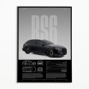 Audi RS 6 Avant Performance Druck | ST6 | Auto Druck | Hyper Auto Poster | Super Auto Druck | Kunstdruck | Auto Poster | Wohnkultur | Wanddekoration