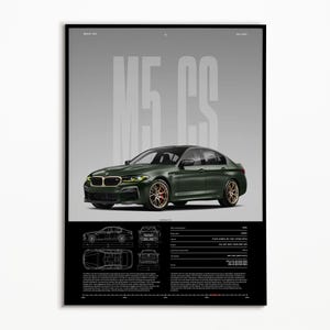 BMW M5 CS Druck | M5 F90 | Auto Druck | Hyper Auto Poster | Super Auto Druck | Kunstdruck | Auto Poster | Wohnkultur | Wanddekoration