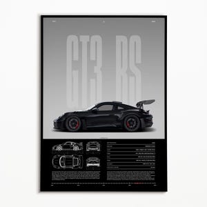 Porsche 911 GT3 RS Print | 992 | Car Print | Hyper Car Poster | Super Car Print | Art Print | Car Poster | Home Decor | Wall Decor
