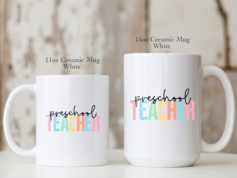 Personalized Preschool Teacher Gift Custom Preschool Teacher Mug