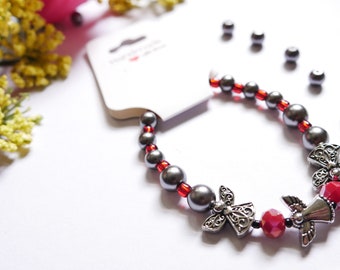 Silver Angel Bead Bracelet For Women
