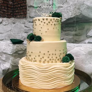 Custom acrylic cake topper | Wedding cake topper