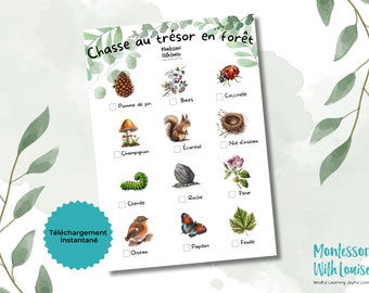 Best Printable Nature Scavenger Hunt | Outdoor Scavenger Hunt for Kids | Printable Game For Kids | Yard Game | Kid Activities | Montessori