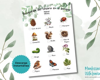 Best Printable Nature Scavenger Hunt | Outdoor Scavenger Hunt for Kids | Printable Game For Kids | Yard Game | Kid Activities | Montessori