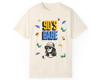 90's Babe Tshirt, Retro Style Crew Neck Tshirt, 90s Babe Shirt, Graphic Tee, Graphic Tshirt, Retro Vibes Shirt, Relaxed Tshirt, Womens Tees