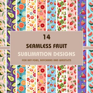 Diseño de sublimación de frutas, paquete de pulsera de llavero, gráficos de llavero, pulsera png, diseño de sublimación de pulsera de llavero