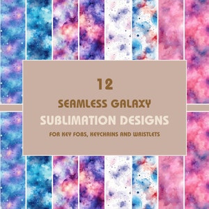 Sublimación de llavero Galaxy, paquete de pulsera de llavero, gráficos de llavero, pulsera png, diseño de sublimación de pulsera de llavero