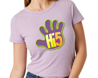 Adult Unisex Hi 5 Logo 90s TV Show Childhood Jumper Tee