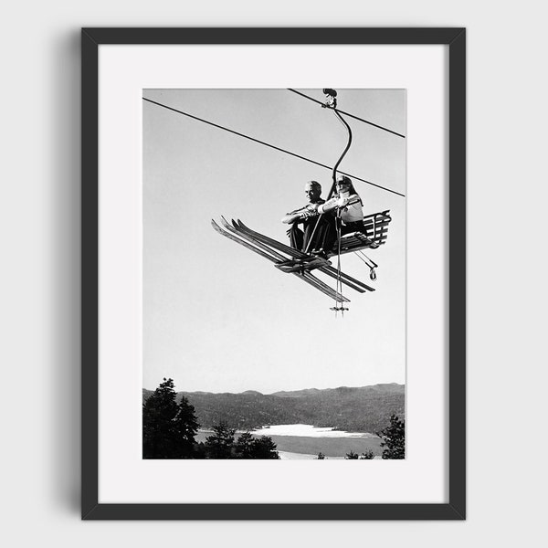 VINTAGE SKI PHOTO Print - Digital Download, Printable Art, Vintage Ski Art, Ski Home Decor, Ski Lodge Wall Decor, Ski Poster